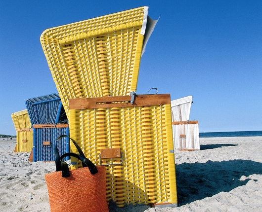 Strandkorb an der Ostsee