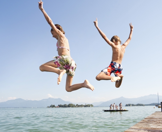 Badespaß am Chiemsee