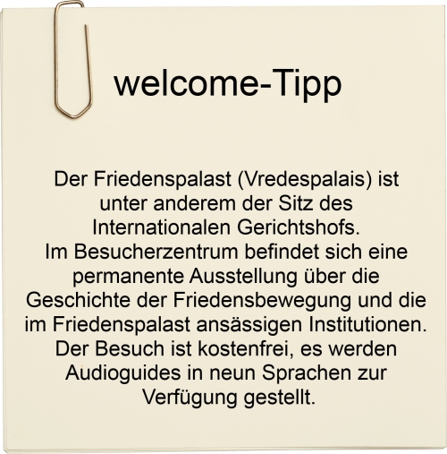 Zettel mit Tipp Den Haag